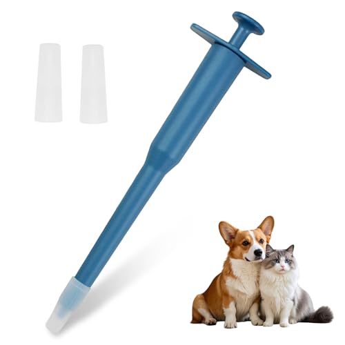 GIONAR Pet Pill Plunger Popper, Wiederverwendbarer Haustier Pillenspender für Katzen, Hunde, Vögel & Kleintiere, Easy Tablet Shooter für Medizin Fütterung, Tiermedizin Futterspender für Katzen und von GIONAR