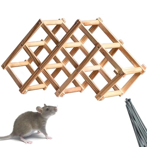 Ratten-Kletterspielzeug aus Holz, natürliches Haustier-Rattenkäfig-Zubehör, Kletterleiter, ausgefallene Ratten-Anreicherungsspielzeug, Aktivitäten, hängende Rattenspielzeug für Haustier-Ratten im Ratten-Kletterspielzeug aus Holz, natürliches Haustier-Rattenkäfig-Zubehör, Kletterleiter, ausgefallene Ratten-Anreicherungsspielzeug, Aktivitäten, hängende Rattenspielzeug für Haustier-Ratten im von GIOOIG
