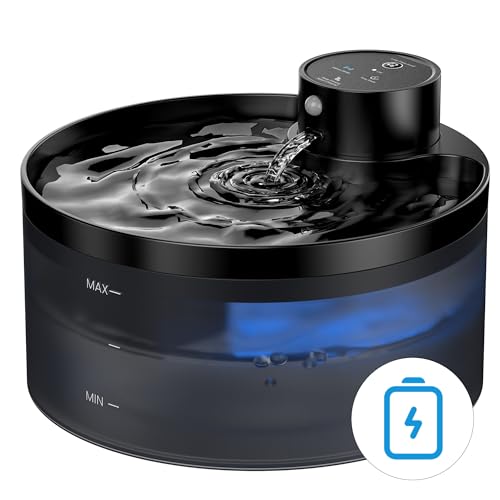 Katzenbrunnen Kabellos: 3.2 L Trinkbrunnen für Katze - Katzenbrunnen für Katzen - mit Bewegungsmelder - 4200mAh Akkukapazität - Pumpe Leiser Betrieb mit Led - Hochwertige Filtration - BPA-frei Katzenbrunnen Kabellos: 3.2 L Trinkbrunnen für Katze - Katzenbrunnen für Katzen - mit Bewegungsmelder - 4200mAh Akkukapazität - Pumpe Leiser Betrieb mit Led - Hochwertige Filtration - BPA-frei von GIOTOHUN