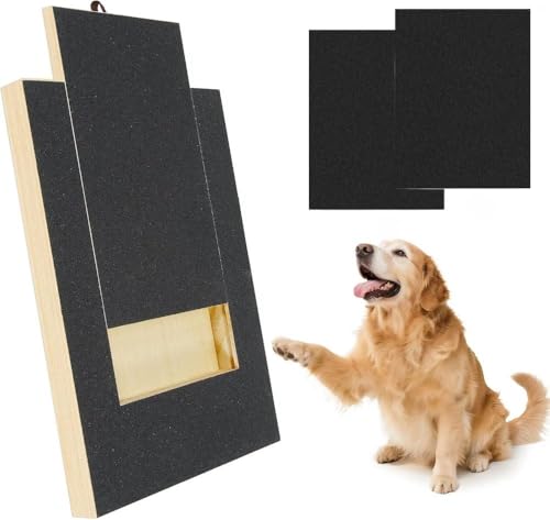 GIOTUK Nagelkratzbrett für Hunde mit integrierter Leckerli-Box, Holznagelfeile Schleifpad für Welpen und kleine/mittelgroße Hunde, Alternative zu Schermaschinen und Schleifmaschinen (1 x Kratzbrett + GIOTUK Nagelkratzbrett für Hunde mit integrierter Leckerli-Box, Holznagelfeile Schleifpad für Welpen und kleine/mittelgroße Hunde, Alternative zu Schermaschinen und Schleifmaschinen (1 x Kratzbrett + von GIOTUK
