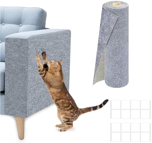 GITVIENAR 2 Stück Selbstklebende Kratzmatte für Katzen Sofa Schutz, Wände und Katzenturm, Wiederverwendbare Kratzschutzmatte Ersatzpolster, Einfacher DIY Installation (Hellgrau, 30 * 60cm 2 Stück) GITVIENAR 2 Stück Selbstklebende Kratzmatte für Katzen Sofa Schutz, Wände und Katzenturm, Wiederverwendbare Kratzschutzmatte Ersatzpolster, Einfacher DIY Installation (Hellgrau, 30 * 60cm 2 Stück) von GITVIENAR