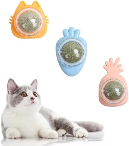 GIUSOBG Catnip Balls 3 Stück Katzenminze Balls 360° Rotierende Natürliche Katzenminze Spielzeug für Katze Drehbare Katzenminze Ball Katzenspielzeug Essbar Katzen Minze Kugel Cat Interaktives Spielzeug GIUSOBG Catnip Balls 3 Stück Katzenminze Balls 360° Rotierende Natürliche Katzenminze Spielzeug für Katze Drehbare Katzenminze Ball Katzenspielzeug Essbar Katzen Minze Kugel Cat Interaktives Spielzeug von GIUSOBG