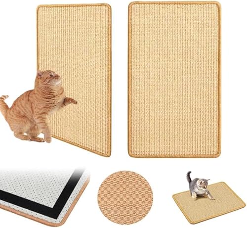GIUSOBG Kratzmatte Katze 2 Artikel Sisal Teppich Katzen Kratzbrett Wand 50x25 cm Katzen Kratzbrett Widerstandsfähig Natürliche Katzenkratzbretter Sisal Kratzteppich zum Schutz von Teppichen und Sofas GIUSOBG Kratzmatte Katze 2 Artikel Sisal Teppich Katzen Kratzbrett Wand 50x25 cm Katzen Kratzbrett Widerstandsfähig Natürliche Katzenkratzbretter Sisal Kratzteppich zum Schutz von Teppichen und Sofas von GIUSOBG