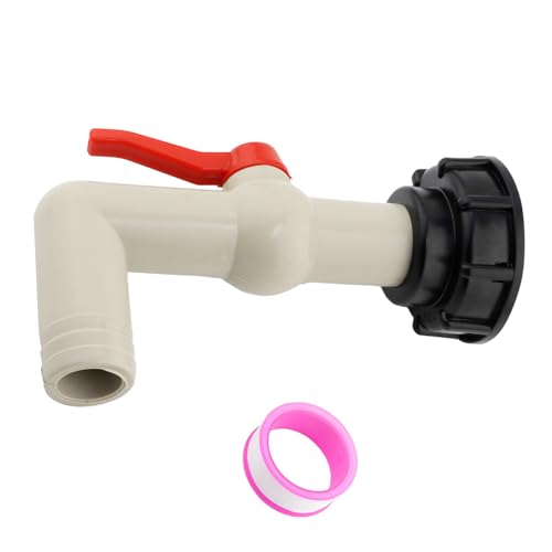 GIVIHGETI Auslaufhahn IBC Tank Adapter, S60x6 Adapter chlauchanschluss, DN40/50, 32mm, Container Zubehör IBC Kugelauslaufhahn für IBC Container, Wassertank, Regentonne, Regenwassertank GIVIHGETI Auslaufhahn IBC Tank Adapter, S60x6 Adapter chlauchanschluss, DN40/50, 32mm, Container Zubehör IBC Kugelauslaufhahn für IBC Container, Wassertank, Regentonne, Regenwassertank von GIVIHGETI