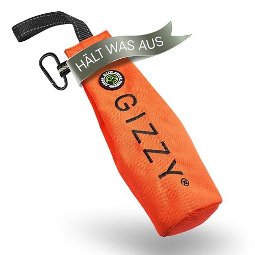 GIZZY® - Das Original - Futterbeutel Hunde - Robuster Premium Futterdummy Hunde - Für alle Rassen - Dummy Hund mit Leckerlies - Perfekt für die Hundeerziehung - Futterbeutel Hundetraining (orange) von GIZZY