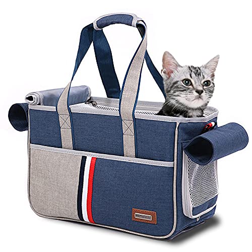 GJEASE Haustier-Handtasche / Schultertasche, tragbar, für kleine / mittelgroße Hunde und Katzen, mit großer Belüftung, von Fluggesellschaften zugelassen von GJEASE