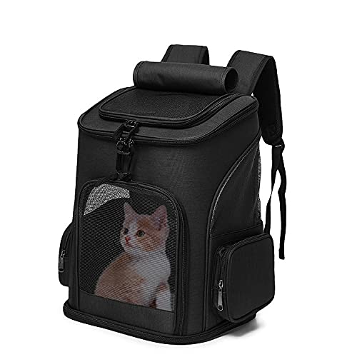 GJEASE Pet Carrier Backpack Expandable Collapsible Dog Backpack Carrier for Small Dogs Cats, Breathable Pet Backpack Bag for Travel von GJEASE
