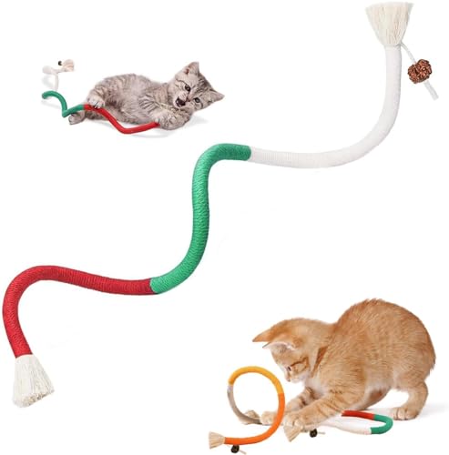 GJV Katzenspielzeug Kauseile mit nachfüllbarer natürlicher Katzenminze, sicheres Zahnreinigungsspielzeug für Indoor-Kätzchen, interaktives Katzenminze, Kitty-Spielzeug für alle Rassen, 70 cm (Rot) GJV Katzenspielzeug Kauseile mit nachfüllbarer natürlicher Katzenminze, sicheres Zahnreinigungsspielzeug für Indoor-Kätzchen, interaktives Katzenminze, Kitty-Spielzeug für alle Rassen, 70 cm (Rot) von GJV