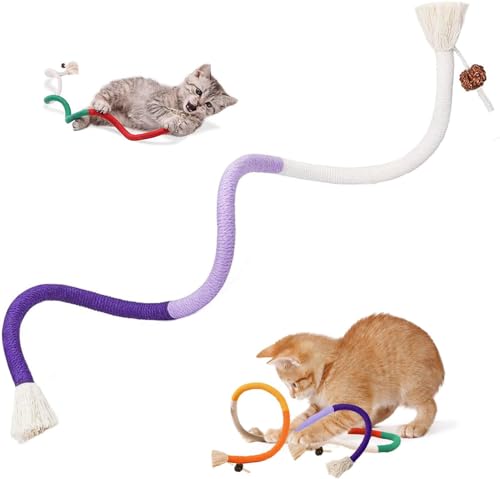 GJV Katzenspielzeug Kauseile mit nachfüllbarer natürlicher Katzenminze, sicheres Zahnreinigungsspielzeug für Indoor-Kätzchen, interaktives Katzenminze, Kitty-Spielzeug für alle Rassen, 70 cm (lila) GJV Katzenspielzeug Kauseile mit nachfüllbarer natürlicher Katzenminze, sicheres Zahnreinigungsspielzeug für Indoor-Kätzchen, interaktives Katzenminze, Kitty-Spielzeug für alle Rassen, 70 cm (lila) von GJV