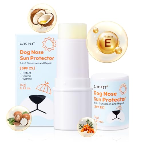 GJYC PET Hundenasen-Sonnenpflegebalsam – Feuchtigkeitsspendender Sonnenschutz mit Sheabutter & Vitamin E – Inkl. UV-Teststreifen – Natürlich & sicher für Sensible Haut von GJYC PET
