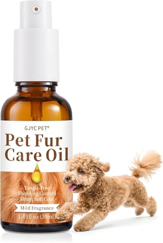 Haustierfellpflegeöl für Hunde & Katzen – Verfilzungsentferner für glänzendes, seidiges Fell, mit Kollagen & natürlichen Ölen, Leave-in-Formel, 30 ml von GJYC PET