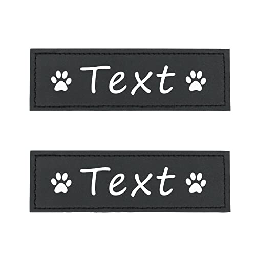 2 Stück Haustiergeschirr-Anti-Verlust-Etikettenaufkleber, Personalisierter K9-Haustiergeschirr-ID-Etikettenaufkleber, Individuelles Hundegeschirr-Halsband, DIY-Etikettenaufkleber, Haustierge von GKRB