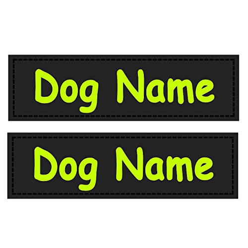 2 Stück Individuelles K9-Hundegeschirr-Halsband, Weiß, Gelb, Rosa, Etikettenaufkleber, Personalisiertes Hundegeschirr, DIY-Lederetiketten-Patch, Katzen- Und Hundegeschirr, Reflektierendes Et von GKRB