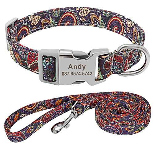 Custom Durable Nylon Dog Collar Leash Set Personalized Dog Collar and Leash Set Pet ID Tag Nameplate Collar Chihuahua Pug Adjustable Collar,A,M Custom Durable Nylon Dog Collar Leash Set Personalized Dog Collar and Leash Set Pet ID Tag Nameplate Collar Chihuahua Pug Adjustable Collar,A,M von GKRB