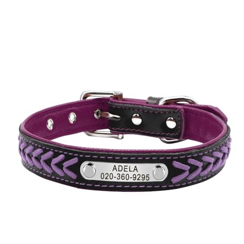 Hundehalsband mit individueller Gravur, personalisierbar, Anti-Verlust-Erkennungsmarke, Namensschild, Hund und Katze, verstellbares Hundehalsband für Mops, Labrador, Französische Bulldogge, E, XS Hundehalsband mit individueller Gravur, personalisierbar, Anti-Verlust-Erkennungsmarke, Namensschild, Hund und Katze, verstellbares Hundehalsband für Mops, Labrador, Französische Bulldogge, E, XS von GKRB
