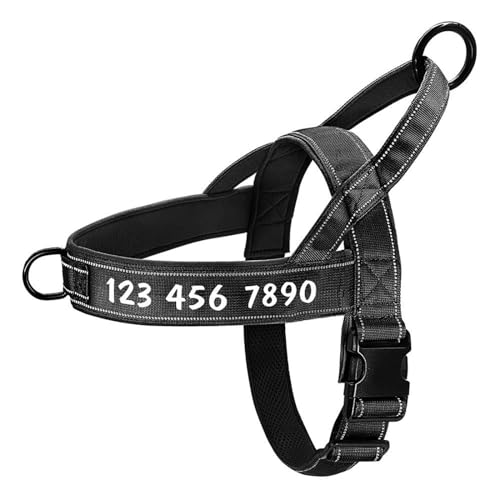 Individuell Graviertes, Langlebiges Nylon-Hundegeschirr, Personalisiertes Hundegeschirr, Militärisches Taktisches Hundegeschirr, Kein Ziehen, Reflektierendes Haustier-Trainingsgeschirr, West von GKRB