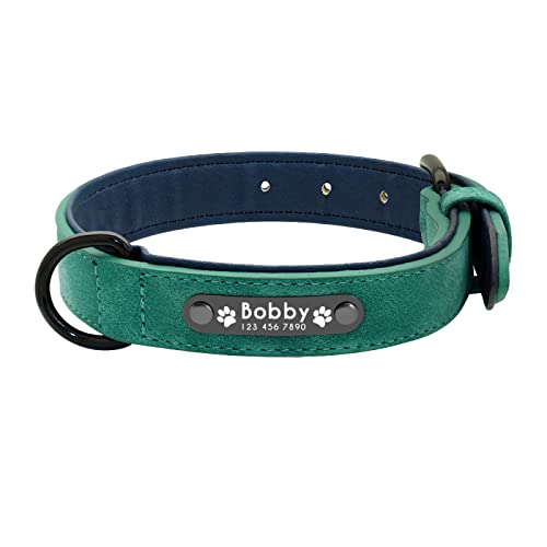 Personalisiertes Hundehalsband, Personalisiertes Hundehalsband Aus Leder, Haustiernamen-ID-Tag-Halsband, Anti-Verlust-Hundehalsband, Französische Bulldogge, Beagle, Deutscher Schäferhund,Grü Personalisiertes Hundehalsband, Personalisiertes Hundehalsband Aus Leder, Haustiernamen-ID-Tag-Halsband, Anti-Verlust-Hundehalsband, Französische Bulldogge, Beagle, Deutscher Schäferhund,Grü von GKRB
