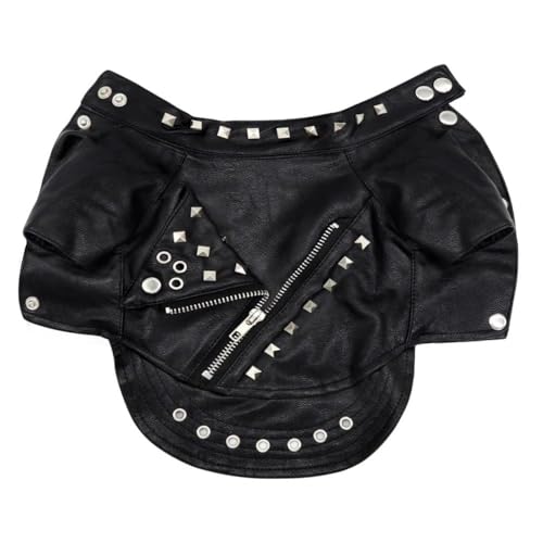 Schwarze Lederjacke Für Hunde, Herbst Und Winter, Warme Hundejacke, Kleidung, Französische Bulldogge, Labrador, Chihuahua, Mopsjacke, Outdoor, Winddicht, Wasserdicht, Haustierjacke, Kleidung Schwarze Lederjacke Für Hunde, Herbst Und Winter, Warme Hundejacke, Kleidung, Französische Bulldogge, Labrador, Chihuahua, Mopsjacke, Outdoor, Winddicht, Wasserdicht, Haustierjacke, Kleidung von GKRB