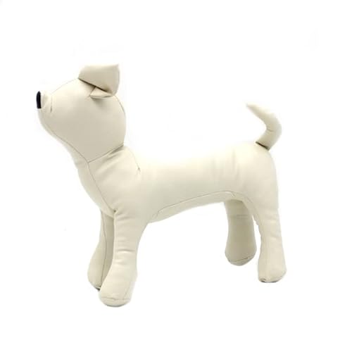 Stehende Pose Hund Modell Pet Animal Store Display Hund Modell PU Leder Hund Modell 3 Größe Hund Modell Hundespielzeug Pet Store Supplies,Weiß,S von GKRB