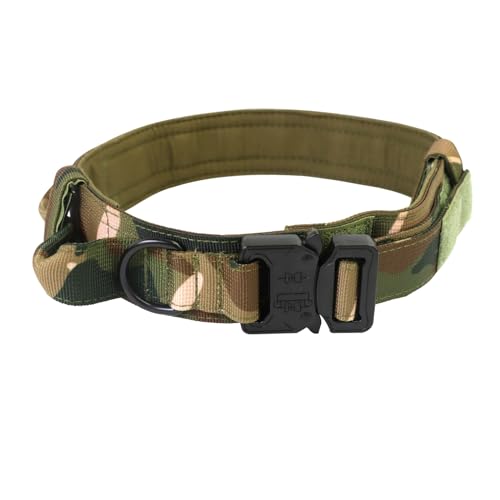 Strapazierfähiges Militärisches Taktisches Hundehalsband Aus Nylon, Verstellbares Militärisches Taktisches Haustierhalsband, Mittelgroßer Großer Hund, Deutscher Schäferhund, Outdoor-Training von GKRB