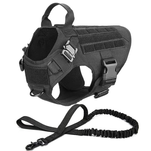Verstellbares Militärisches Taktisches Hundegeschirr Und Leine-Set, Outdoor-Hundetraining, Jagd, Camping-Geschirr, Robustes Nylon-Hundegeschirr Und Leine-Set, Labrador-Schäferhund-Geschirr U Verstellbares Militärisches Taktisches Hundegeschirr Und Leine-Set, Outdoor-Hundetraining, Jagd, Camping-Geschirr, Robustes Nylon-Hundegeschirr Und Leine-Set, Labrador-Schäferhund-Geschirr U von GKRB