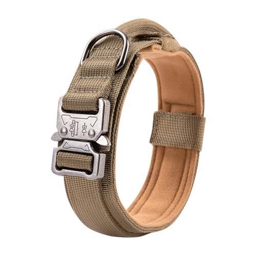 Verstellbares Militärisches Taktisches Hundehalsband, Robustes Nylon-Hundehalsband Mit Kontrollgriff Und Robuster Metallschnalle, Hundehalsband Für Outdoor-Hundetraining, Jagdhalsband,A,XL-H Verstellbares Militärisches Taktisches Hundehalsband, Robustes Nylon-Hundehalsband Mit Kontrollgriff Und Robuster Metallschnalle, Hundehalsband Für Outdoor-Hundetraining, Jagdhalsband,A,XL-H von GKRB