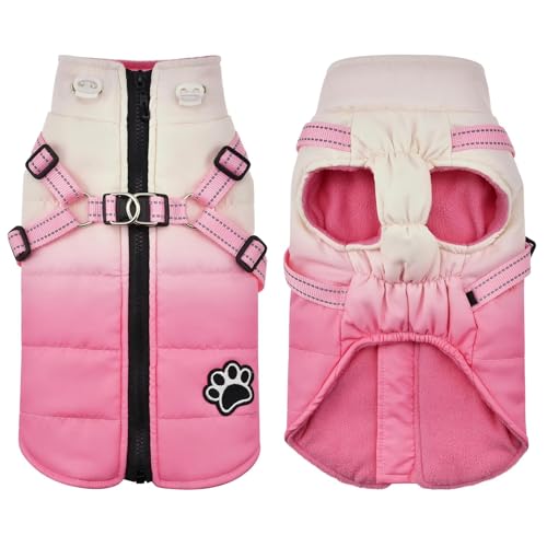Weiche Und Bequeme Haustierjacke Mit Geschirr, Für Den Außenbereich, Wasserdicht Und Winddicht, Reflektierende Hundejacke, Warme Hundejacke Für Herbst Und Winter Mit Reißverschluss, Hundejac Weiche Und Bequeme Haustierjacke Mit Geschirr, Für Den Außenbereich, Wasserdicht Und Winddicht, Reflektierende Hundejacke, Warme Hundejacke Für Herbst Und Winter Mit Reißverschluss, Hundejac von GKRB