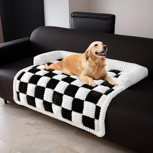 GKXLH Hundebetten für große, mittelgroße und kleine Hunde – weiches, gemütliches Flanell-Hundebett, waschbar, große Hunde, dicke Haustier-Couchbezüge für Sofa für Möbel, Schwarz, Größe M (90 x 90 cm) GKXLH Hundebetten für große, mittelgroße und kleine Hunde – weiches, gemütliches Flanell-Hundebett, waschbar, große Hunde, dicke Haustier-Couchbezüge für Sofa für Möbel, Schwarz, Größe M (90 x 90 cm) von GKXLH
