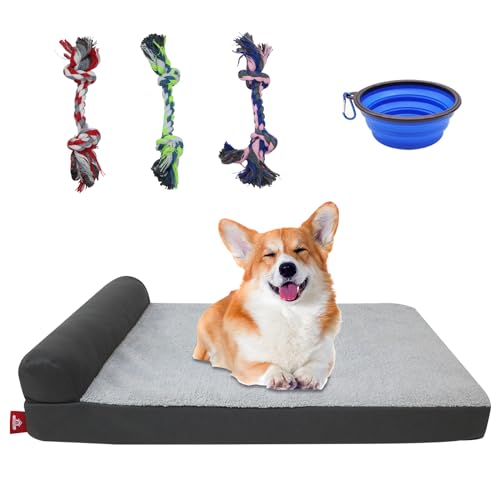 Hundebett für große mittlere kleine Hunde - Waschbar Haustier Hund Katze Betten Sofa Matte mit abnehmbarem Bezug, große Hund Couch Bett Crate Schaumstoff Hundebett mit Memory Foam Schicht für Haustier Hundebett für große mittlere kleine Hunde - Waschbar Haustier Hund Katze Betten Sofa Matte mit abnehmbarem Bezug, große Hund Couch Bett Crate Schaumstoff Hundebett mit Memory Foam Schicht für Haustier von GKXLH