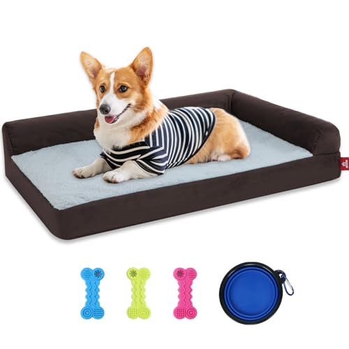 Hundebett für große mittlere kleine Hunde - waschbare Haustier Hund Katze Betten Sofa Matte mit abnehmbarem Bezug, große Hund Couch Bett Crate Schaumstoff Hundedecke Bett mit Memory Foam Schicht (XL) Hundebett für große mittlere kleine Hunde - waschbare Haustier Hund Katze Betten Sofa Matte mit abnehmbarem Bezug, große Hund Couch Bett Crate Schaumstoff Hundedecke Bett mit Memory Foam Schicht (XL) von GKXLH