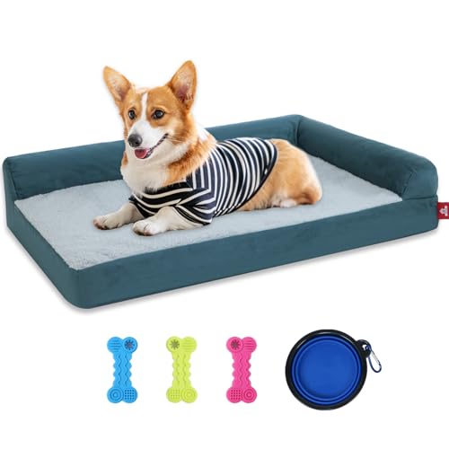 Hundebett für große mittlere kleine Hunde - waschbare Haustier Hund Katze Betten Sofa Matte mit abnehmbarem Bezug, große Hund Couch Bett Crate Schaumstoff Hundedecke Bett mit Memory Foam Schicht Hundebett für große mittlere kleine Hunde - waschbare Haustier Hund Katze Betten Sofa Matte mit abnehmbarem Bezug, große Hund Couch Bett Crate Schaumstoff Hundedecke Bett mit Memory Foam Schicht von GKXLH