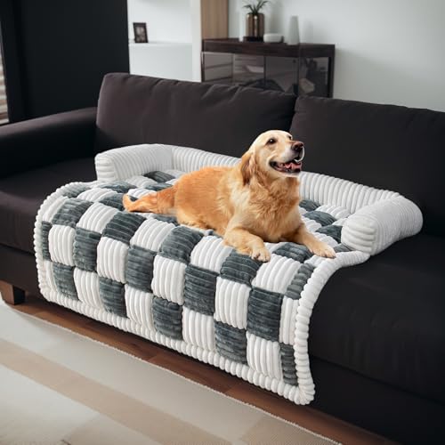Hundebetten für große, mittelgroße und kleine Hunde – weiches, gemütliches Flanell-Hundebett, waschbar, große Hunde, dicke Haustier-Couchbezüge für Sofa für Möbel, Größe M, 90 x 90 cm Hundebetten für große, mittelgroße und kleine Hunde – weiches, gemütliches Flanell-Hundebett, waschbar, große Hunde, dicke Haustier-Couchbezüge für Sofa für Möbel, Größe M, 90 x 90 cm von GKXLH