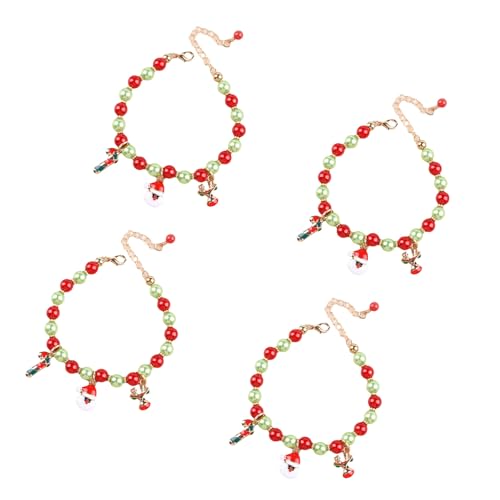 GKYQVE Weihnachtsthemen Haustier Hals Schmuck Charme Peals Hunde Halskette Verstellbar von GKYQVE