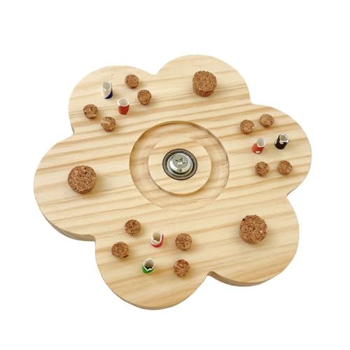 Vogelspielzeug Interaktion Hacker Spielzeug Birdcage Mahlen Futtersuche Cork Puzzle Spielzeug Bis Großer Vogelholz Rätsel Für Conures von GKYQVE