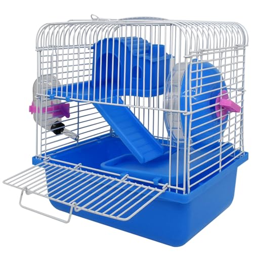 GKYZBB Hamsterkäfig mit Laufrad, 3-lagig, mit Laufrad, Wasserflasche, Futterbecken, tragbare Tragetasche, Haus, Mäuse, Zuhause, Lebensraum für Ausgehen, Reisen GKYZBB Hamsterkäfig mit Laufrad, 3-lagig, mit Laufrad, Wasserflasche, Futterbecken, tragbare Tragetasche, Haus, Mäuse, Zuhause, Lebensraum für Ausgehen, Reisen von GKYZBB