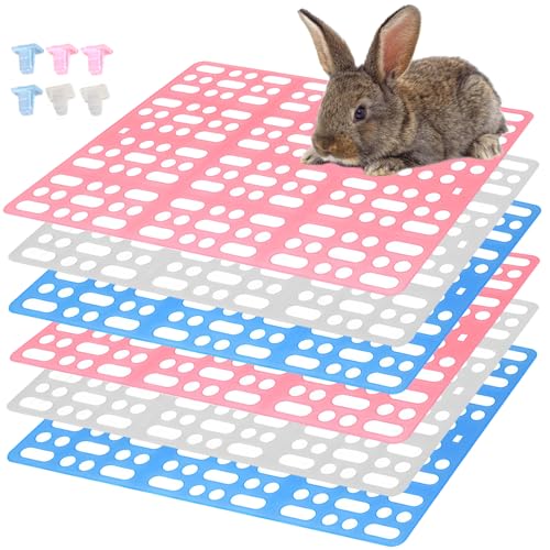 GKYZBB Kaninchenkäfig-Matten, Matte für Drahtböden, Käfige, Kunststoff, Hasenfüße, Laufgitterfüße, Bodenfüße für Kaninchen, Chinchillas, Meerschweinchen und andere Kleintiere, 6 Stück GKYZBB Kaninchenkäfig-Matten, Matte für Drahtböden, Käfige, Kunststoff, Hasenfüße, Laufgitterfüße, Bodenfüße für Kaninchen, Chinchillas, Meerschweinchen und andere Kleintiere, 6 Stück von GKYZBB