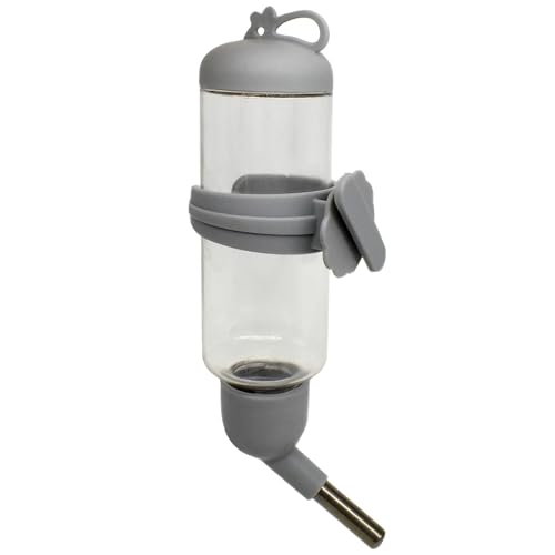 GKYZBB Meerschweinchen-Wasserflasche/Futterspender für Hamster, Igel, Gleiter, Kaninchen, Mäuse, andere kleine Haustiere und Tiere, geeignet für Käfige, Boxen oder Wandmontage, 125 ml, Grau GKYZBB Meerschweinchen-Wasserflasche/Futterspender für Hamster, Igel, Gleiter, Kaninchen, Mäuse, andere kleine Haustiere und Tiere, geeignet für Käfige, Boxen oder Wandmontage, 125 ml, Grau von GKYZBB