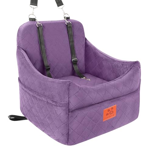 GL GLENSLAVE Hunde-Autositz für kleine/mittlere Hunde, Hundeautositz mit Dicker Polsterung unter 35 lbs, Abnehmbarer, waschbarer Autositz für Haustiere von GL GLENSLAVE