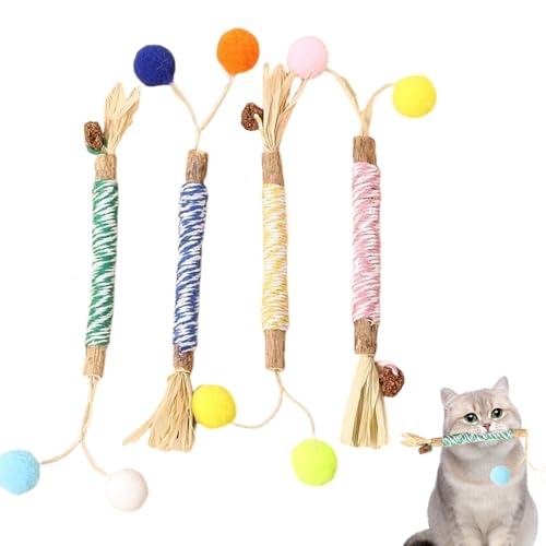GLAITC Katze Silvervine Kaustäbe 4 Stück Katze Kaustock Spielzeugs,Katzes Zähne Pflege Spielzeug,Interaktive Biss Spielzeug,Natürliche Zähne Kratzstock,Indoor Katzenzahn Reinigungsspielzeug GLAITC Katze Silvervine Kaustäbe 4 Stück Katze Kaustock Spielzeugs,Katzes Zähne Pflege Spielzeug,Interaktive Biss Spielzeug,Natürliche Zähne Kratzstock,Indoor Katzenzahn Reinigungsspielzeug von GLAITC