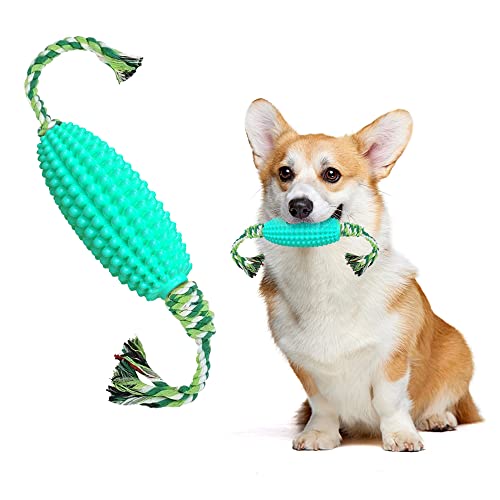 Hundespielzeug,Mais Kauspielzeug Hund Naturkautschuk Kauspielzeug für Hunde Robuster Quietschen Interaktives Hunde Spielzeug für Große, Mittelgroße,Kleine Hunde (Blau) von GLAITC