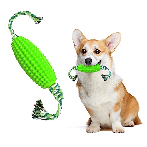 Hundespielzeug,Mais Kauspielzeug Hund Naturkautschuk Kauspielzeug für Hunde Robuster Quietschen Interaktives Hunde Spielzeug für Große, Mittelgroße,Kleine Hunde (Grün) von GLAITC
