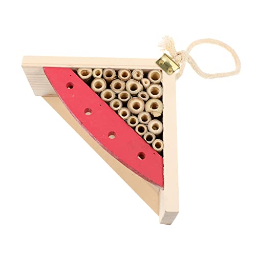 GLEAVI 1 Stück Insektenholzhaus Bienenhäuser für den Garten Insektenhaus Bienennisthaus dekoratives Bienenhaus einsames Bienenhaus Insektenbienenhaus Eisen Rosa von GLEAVI