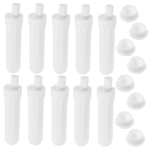 GLEAVI 10st Bunte Aromatherapie-Flasche Aus Kunststoff Für Ätherische Öle Duft-inhalationsstab Leere Inhalationsröhrchen Leere Naseninhalatoren Ölinhalator Weiß Minze Nasenspray Plastik von GLEAVI