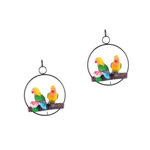 GLEAVI 2 Stück Eisenring Papageien Aufhänger Dekoration Künstlicher Hängender Papagei Vogel Auf Vögeln Schmuck Rasenornament Outdoor Papageien Sittich Sitzstange Gartenvogel GLEAVI 2 Stück Eisenring Papageien Aufhänger Dekoration Künstlicher Hängender Papagei Vogel Auf Vögeln Schmuck Rasenornament Outdoor Papageien Sittich Sitzstange Gartenvogel von GLEAVI