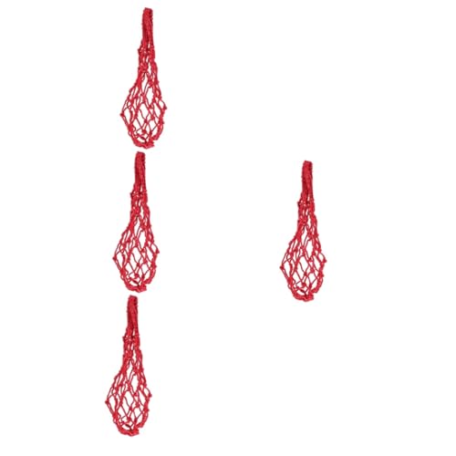 GLEAVI 4 Stück Hanging Feeder Futterspender Hühnerfutter hängend montiert Hühnerzubehör für Hühner Vieh Hähnchen-Gemüse-Netzbeutel Hühnerfruchtfutterautomat Hühnerkohlhalter Polyester rot GLEAVI 4 Stück Hanging Feeder Futterspender Hühnerfutter hängend montiert Hühnerzubehör für Hühner Vieh Hähnchen-Gemüse-Netzbeutel Hühnerfruchtfutterautomat Hühnerkohlhalter Polyester rot von GLEAVI