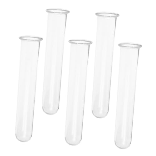 GLEAVI 5stücke Hydroponische Vase Aus Glas Klarglasröhrchen Für Pflanzen Anzuchtröhrchen Für Kleine Terrarienpflanzen Praktische Hängepflanzgefäße Für Schreibtisch von GLEAVI