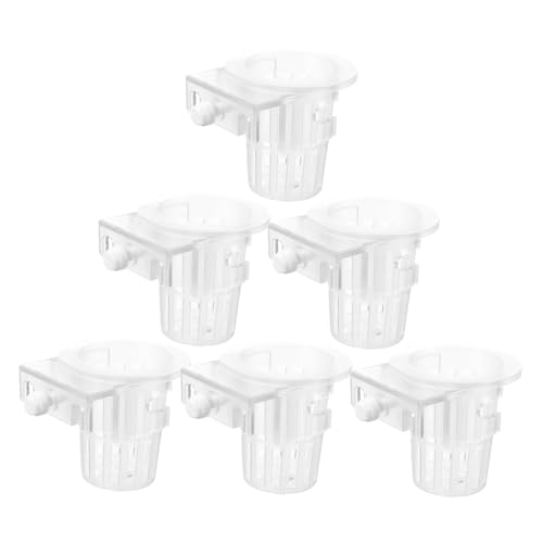 GLEAVI 6 Stück Pflanzenhalter Für Aquarien Hydrokultur Anzuchtbecher Aquarium Pflanzenhalter Topf Pflanzkorb Hydrokultur Wasserpflanzen Pflanztopf System von GLEAVI