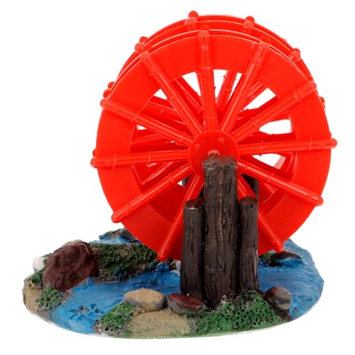 GLEAVI Großes Wasserrad Ornament Für Aquarien Attraktive Dekoration Für Fischertanks Aus Sicherem Resin Für Süßwasser Geeignet Schnell Und Einfach Zu Platzieren von GLEAVI