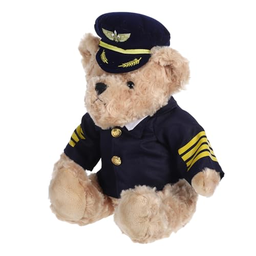 GLEAVI Plüsch Airline Pilot Bär Großer Kuscheltier Mit Kapitänsoutfit Für Geburtstagsgeschenke Hochzeiten Und Weihnachtsfeiern Süßes Stofftier Für Altersgruppen GLEAVI Plüsch Airline Pilot Bär Großer Kuscheltier Mit Kapitänsoutfit Für Geburtstagsgeschenke Hochzeiten Und Weihnachtsfeiern Süßes Stofftier Für Altersgruppen von GLEAVI