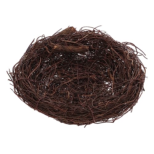 GLEAVI Rattan-Vogelnest für rustikal Vogel im Freien Rattan Vogelnest Vogelnester Vogelhaus Ornamente kleines Vogelnest Gefälschtes Vogelnest Vogel Nestpe Baumrebe von GLEAVI